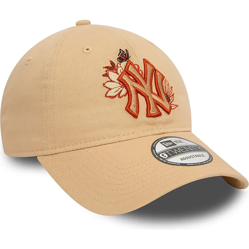 siltovka-zaoblena-hneda-nastavitelny-9twenty-floral-new-york-yankees-mlb-new-era