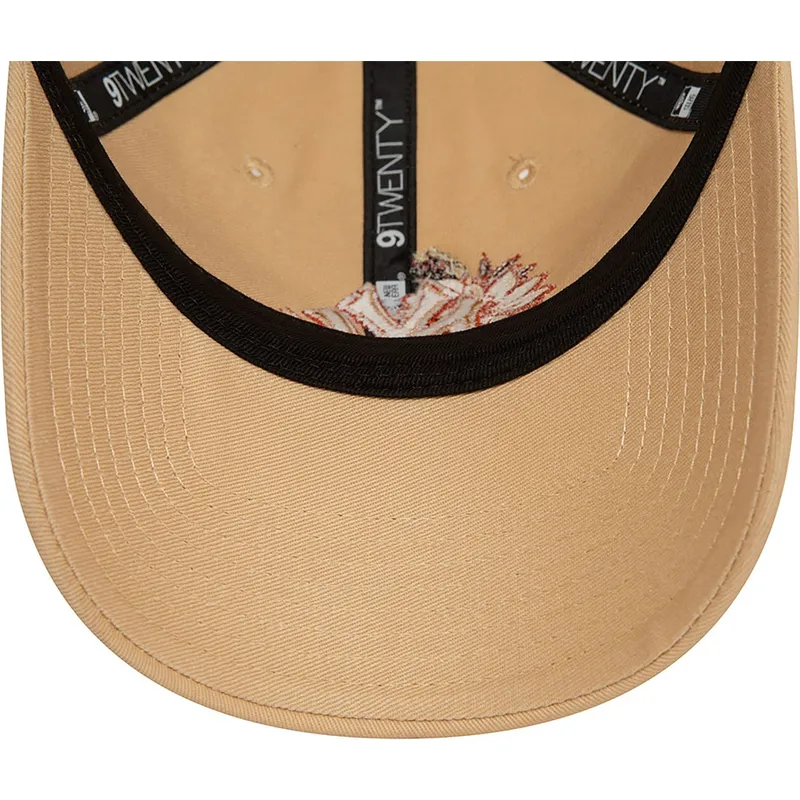 siltovka-zaoblena-hneda-nastavitelny-9twenty-floral-new-york-yankees-mlb-new-era