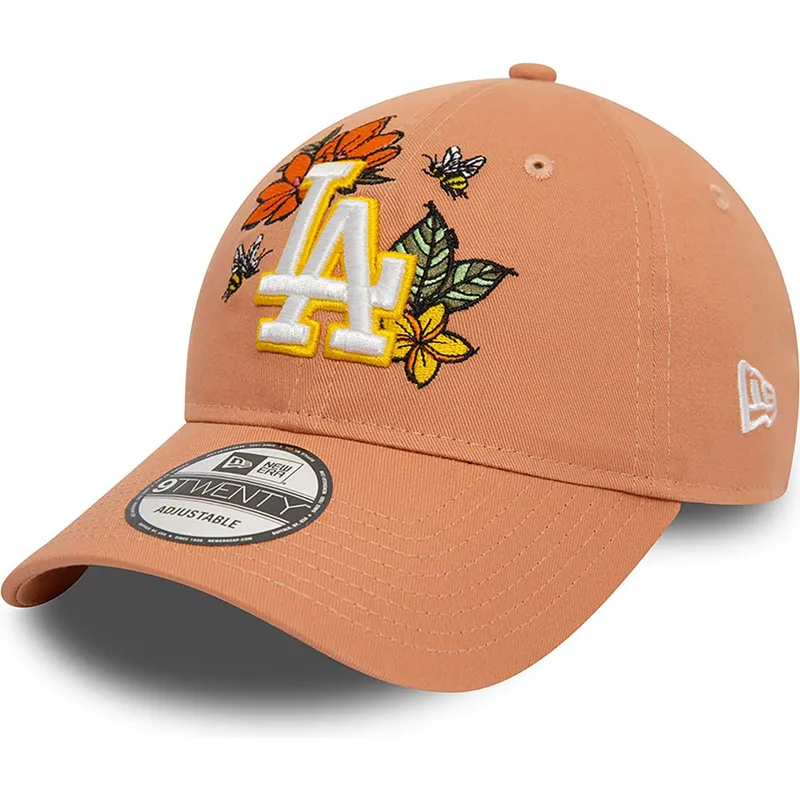 siltovka-zaoblena-hneda-nastavitelny-9twenty-floral-los-angeles-dodgers-mlb-new-era