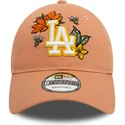 siltovka-zaoblena-hneda-nastavitelny-9twenty-floral-los-angeles-dodgers-mlb-new-era