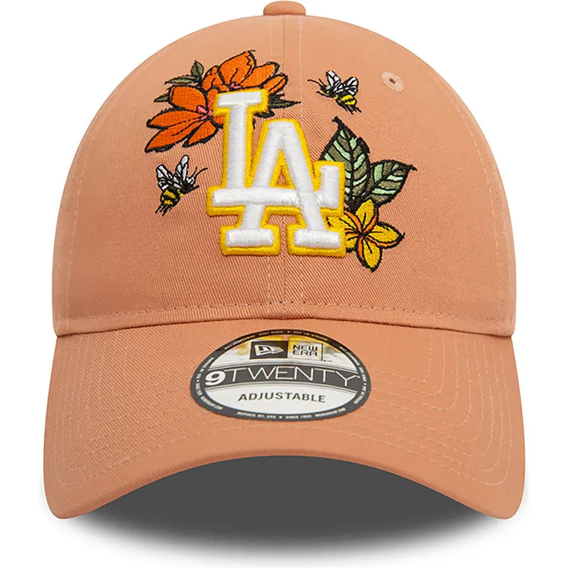 siltovka-zaoblena-hneda-nastavitelny-9twenty-floral-los-angeles-dodgers-mlb-new-era