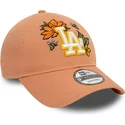 siltovka-zaoblena-hneda-nastavitelny-9twenty-floral-los-angeles-dodgers-mlb-new-era