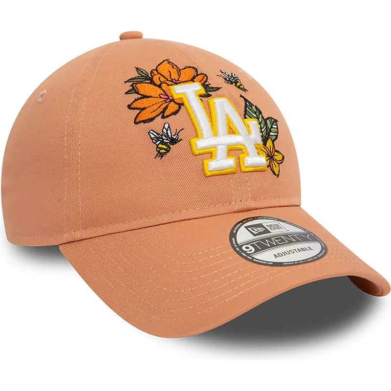 siltovka-zaoblena-hneda-nastavitelny-9twenty-floral-los-angeles-dodgers-mlb-new-era
