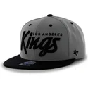 siltovka-rovna-siva-snapback-letras-los-angeles-kings-nhl-47-brand