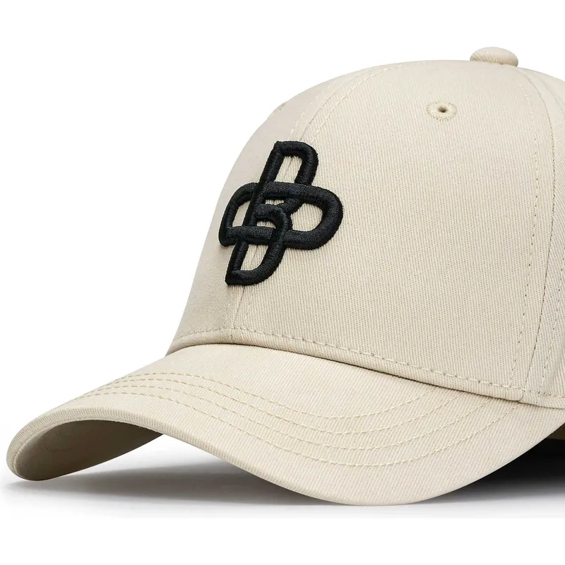 cap-zaoblena-beige-adjustable-strap-oblack