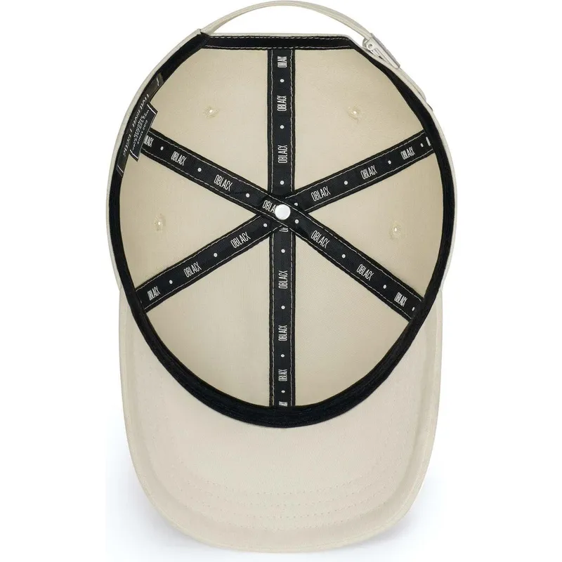cap-zaoblena-beige-adjustable-strap-oblack