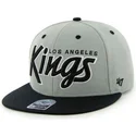 siltovka-rovna-siva-snapback-letras-los-angeles-kings-nhl-47-brand