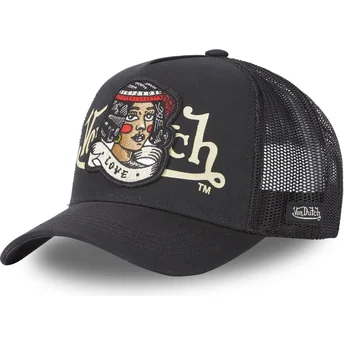 Šiltovky zaoblená kamionista čierna snapback LOVE NR Von Dutch