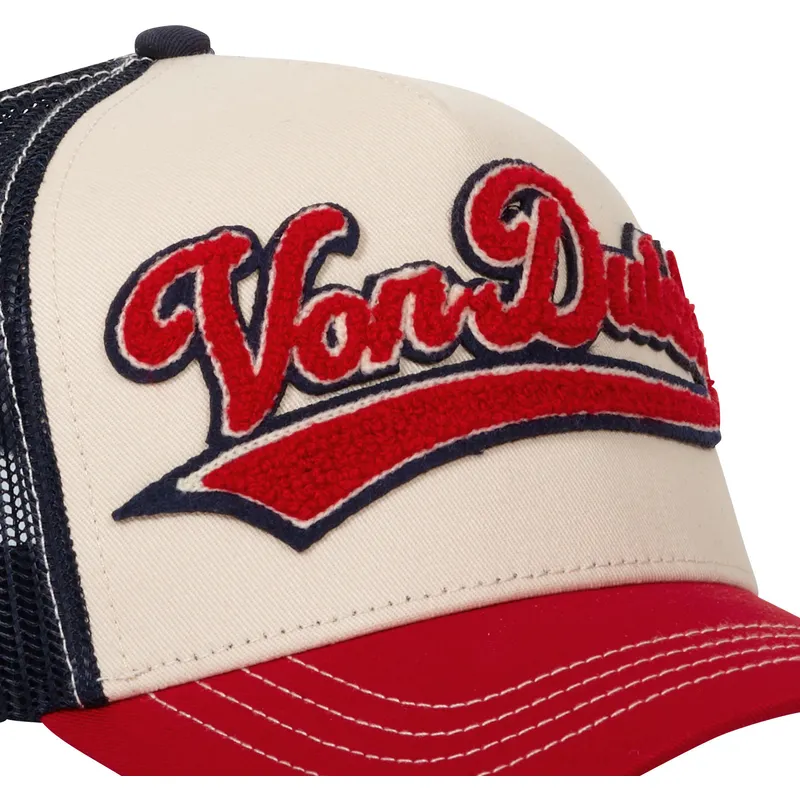 trucker-cap-beige-marineblau-und-rot-bas-von-von-dutch