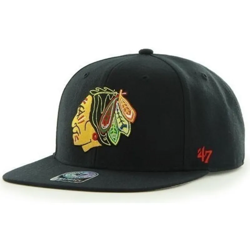 siltovka-rovna-cierna-snapback-chicago-blackhawks-nhl-47-brand