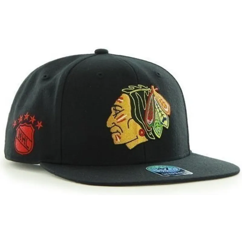siltovka-rovna-cierna-snapback-chicago-blackhawks-nhl-47-brand