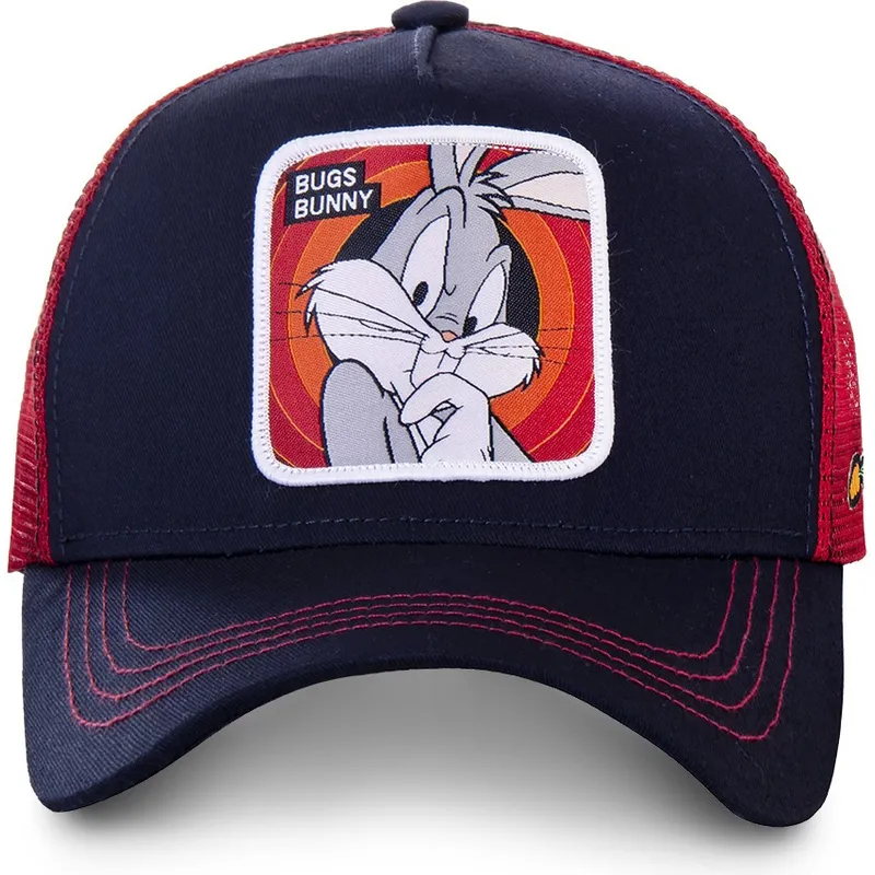 trucker-cap-marineblau-und-rot-bugs-bunny-bun5-looney-tunes-von-capslab