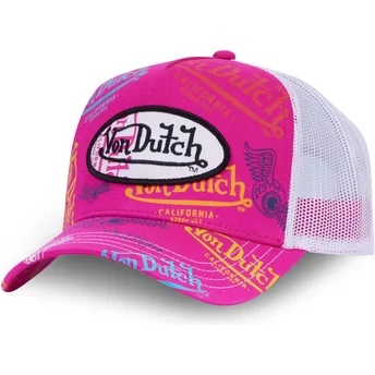 Šiltovky zaoblená kamionista ružová snapback LE FUS Von Dutch
