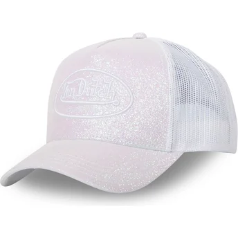 Šiltovka zaoblená biely snapback GLITTER W Von Dutch
