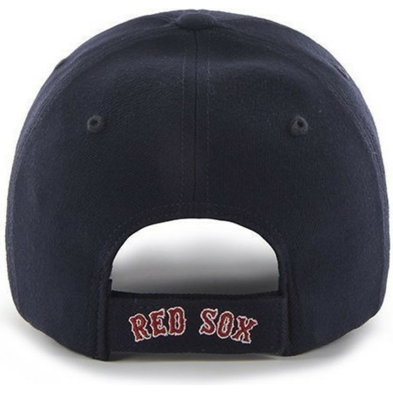 47-brand-curved-brim-mit-rotem-logo-boston-red-sox-mlb-clean-up-cap-marineblau