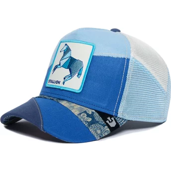 Goorin Bros. Horse Stallion Self Reliant Farmigami The Farm Blue Trucker Hat