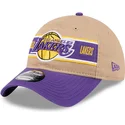 cap-zaoblena-brown-adjustable-strap-9twenty-draft-2024-los-angeles-lakers-nba-new-era
