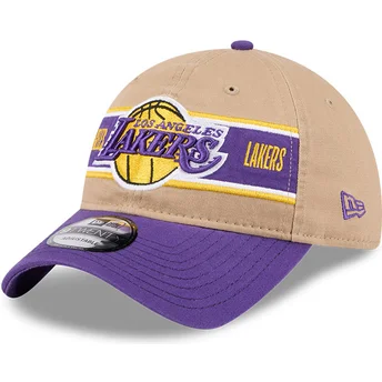 Cap zaoblená brown adjustable strap 9TWENTY Draft 2024 Los Angeles Lakers NBA New Era