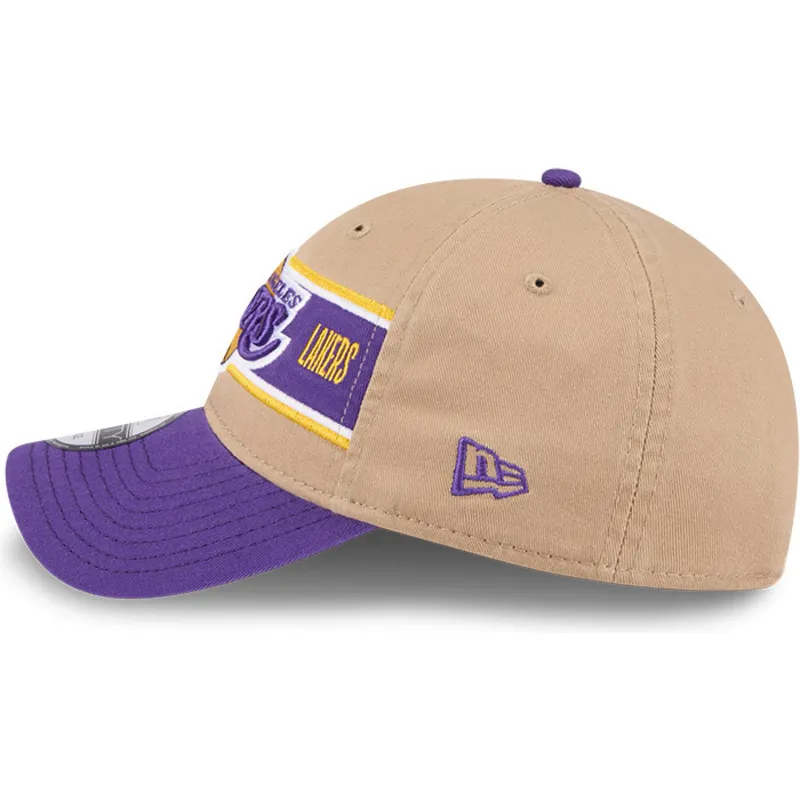 cap-zaoblena-brown-adjustable-strap-9twenty-draft-2024-los-angeles-lakers-nba-new-era