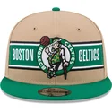 braune-und-grune-flache-snapback-kappe-9fifty-draft-2024-von-boston-celtics-nba-von-new-era