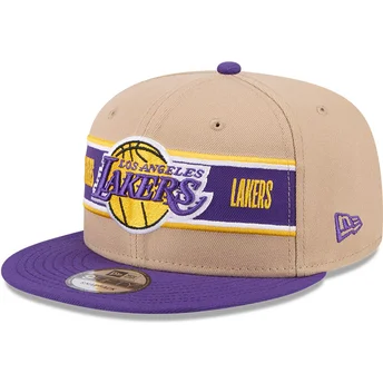 Šiltovka rovná hnedá snapback 9FIFTY Draft 2024 Los Angeles Lakers NBA New Era