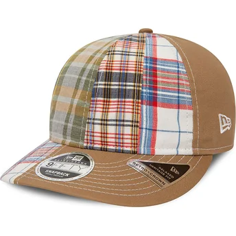 New Era x Original Madras Trading Company 9FIFTY Retro Crown Relaxed Heritage Fit Verstellbare Braune Kappe
