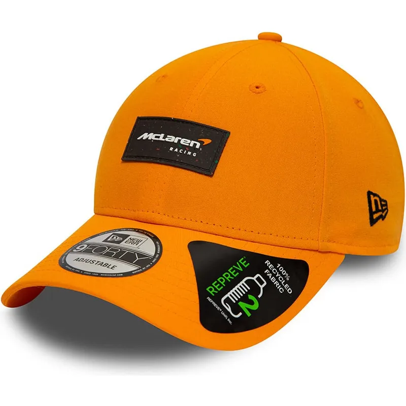 siltovka-zaoblena-oranzova-snapback-9forty-repreve-mclaren-racing-formula-1-new-era