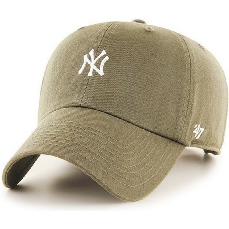 47-brand-curved-brim-mit-kleinem-logo-new-york-yankees-mlb-clean-up-cap-braun