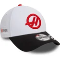 weisse-und-schwarze-gebogene-snapback-kappe-nico-hulkenberg-9forty-von-haas-f1-team-formula-1-von-new-era