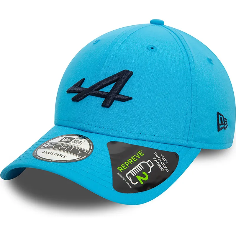 blaue-gebogene-snapback-kappe-9forty-essential-repreve-von-alpine-f1-team-formula-1-von-new-era