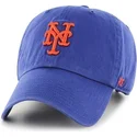 47-brand-mlb-clean-up-new-york-mets-blaue-gebogene-kappe