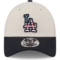 siltovka-zaoblena-bezova-snapback-9forty-stretch-snap-4th-of-july-los-angeles-dodgers-mlb-new-era