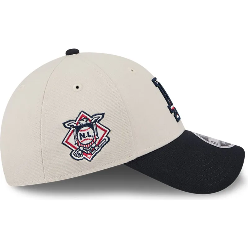 siltovka-zaoblena-bezova-snapback-9forty-stretch-snap-4th-of-july-los-angeles-dodgers-mlb-new-era
