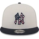 new-era-new-york-yankees-mlb-4th-of-july-snapback-9fifty-beige-und-marineblau-flache-kappe