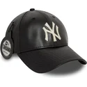 9forty-verstellbare-schwarze-lederkappe-new-york-yankees-mlb-von-new-era