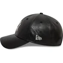 new-era-curved-brim-9forty-leather-new-york-yankees-mlb-black-adjustable-cap