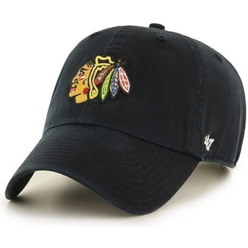 siltovka-zaoblena-cierna-nastavitelny-chicago-blackhawks-nhl-47-brand