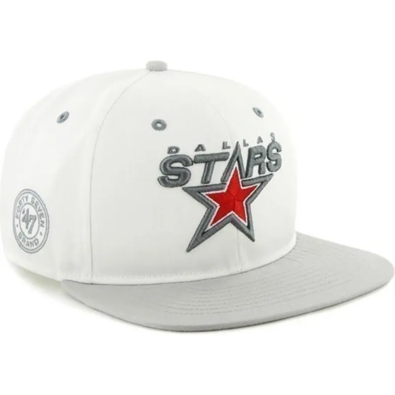 siltovka-rovna-biely-snapback-dallas-stars-nhl-47-brand
