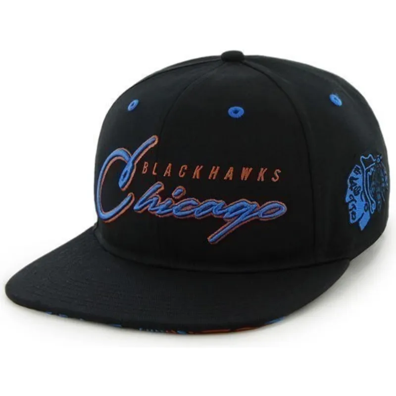 siltovka-rovna-cierna-snapback-letras-chicago-blackhawks-nhl-47-brand