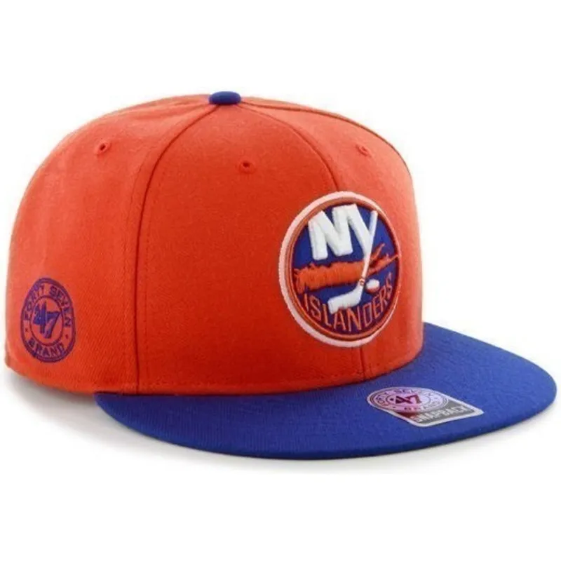 siltovky-rovna-oranzova-snapback-new-york-islanders-nhl-47-brand
