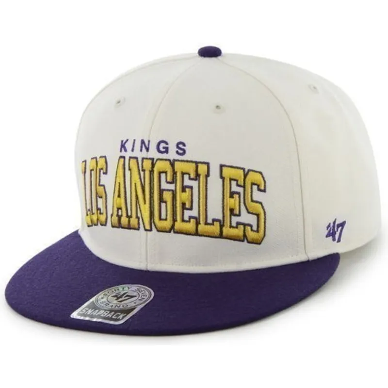 cap-rovna-white-snapback-los-angeles-kings-nhl-47-brand cap-rovna-white-snapback-los-angeles-kings-nhl-47-brand