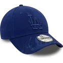 verstellbare-blaue-gebogene-kappe-mit-blauem-logo-9forty-flame-der-los-angeles-dodgers-mlb-von-new-era