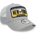 siltovka-zaoblena-siva-snapback-a-frame-license-plate-new-york-ciudades-y-playas-new-era