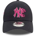 siltovka-zaoblena-tmavomodra-nastavitelny-rosa-9forty-flower-icon-new-york-yankees-mlb-new-era
