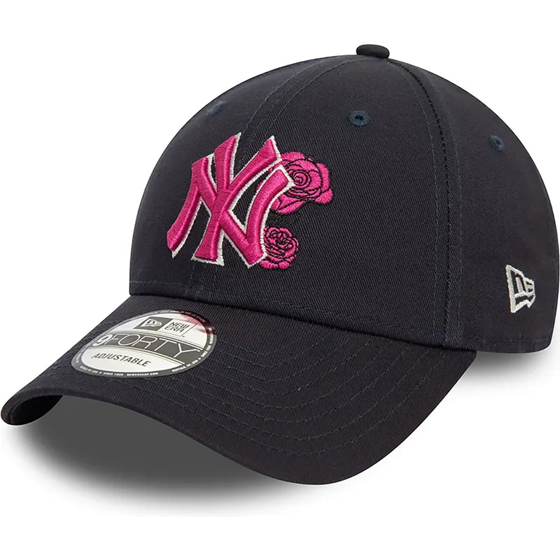 siltovka-zaoblena-tmavomodra-nastavitelny-rosa-9forty-flower-icon-new-york-yankees-mlb-new-era