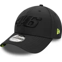 schwarze-verstellbare-kappe-mit-gebogenem-schirm-und-schwarzem-logo-9forty-geo-undervisor-print-von-valentino-rossi-vr46-motogp-