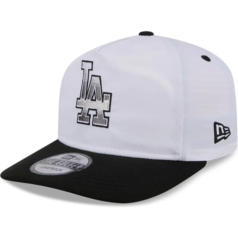 siltovka-zaoblena-biely-snapback-golfer-chrome-los-angeles-dodgers-mlb-new-era