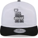 weisse-und-schwarze-gebogene-snapback-kappe-golfer-chrome-logo-der-los-angeles-dodgers-mlb-von-new-era