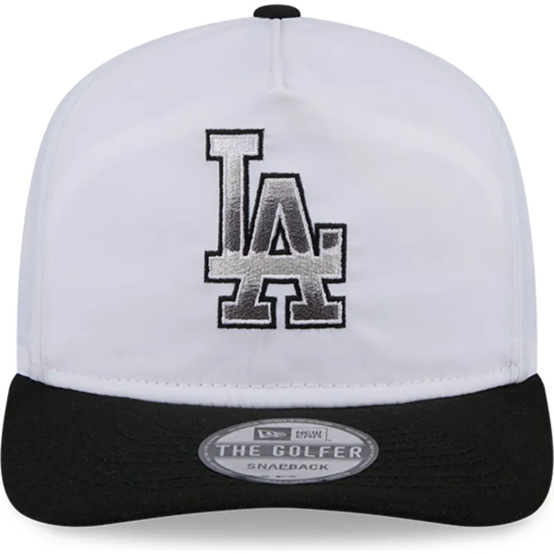 siltovka-zaoblena-biely-snapback-golfer-chrome-los-angeles-dodgers-mlb-new-era
