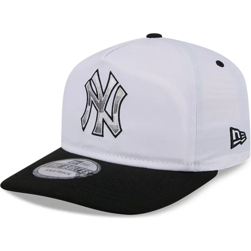 siltovky-zaoblena-biely-snapback-golfer-chrome-new-york-yankees-mlb-new-era
